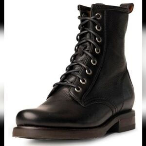 NWOT Frye Veronica Women’s Combat Boots, Black, Sz 9 (like an 8.5)